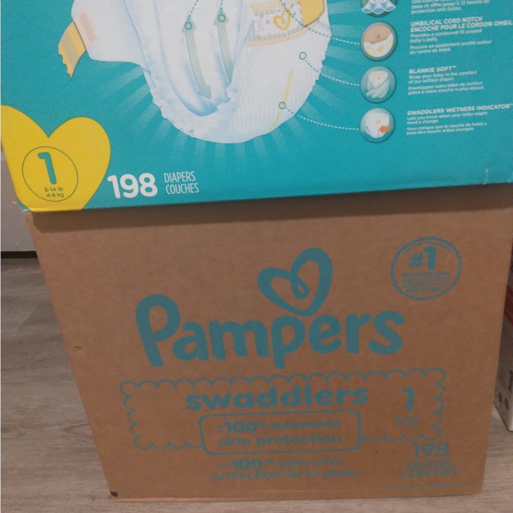 Swaddlers Diapers - Size 1, White